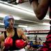 A2 Fight boxer Arkeem Kirk looks up at his opponent in the eighth and final bout of the A-Square Fight Club Boxing Showcase on Friday, July 19. Daniel Brenner I AnnArbor.com